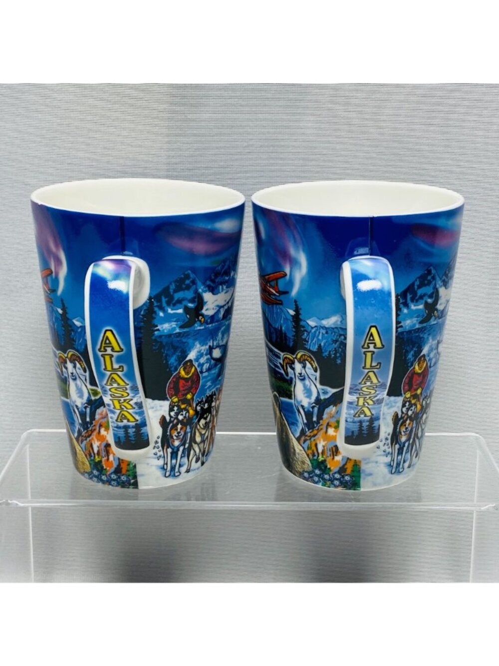 Alaska Outpost Ceramic 14oz Mugs With Scenic Wildlife Design & Aurora Borealis - Picture 9 of 13